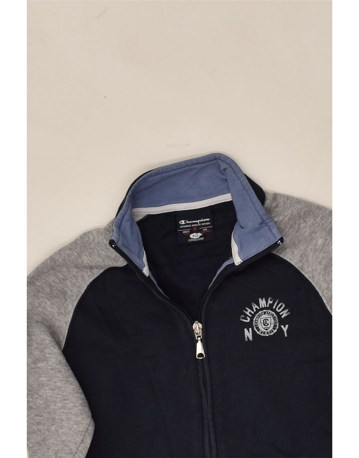 CHAMPION Boys Tracksuit Top Jacket 9-10 Years Medium Black Colourblock | Vintage Champion | Thrift | Second-Hand Champion | Used Clothing | Messina Hembry 