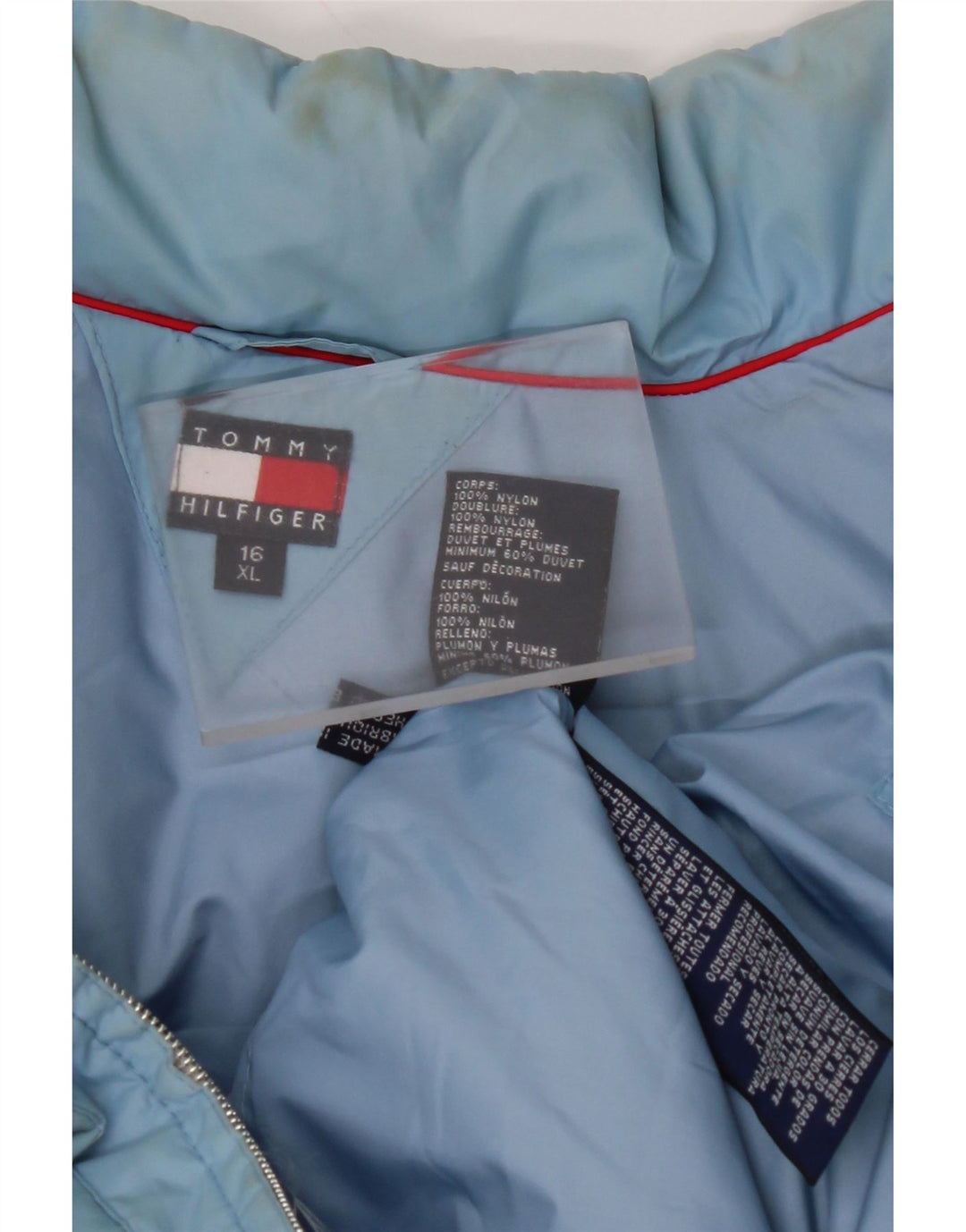 TOMMY HILFIGER Утепленный жилет для мальчиков 15–16 лет, размер XL, синий нейлон
