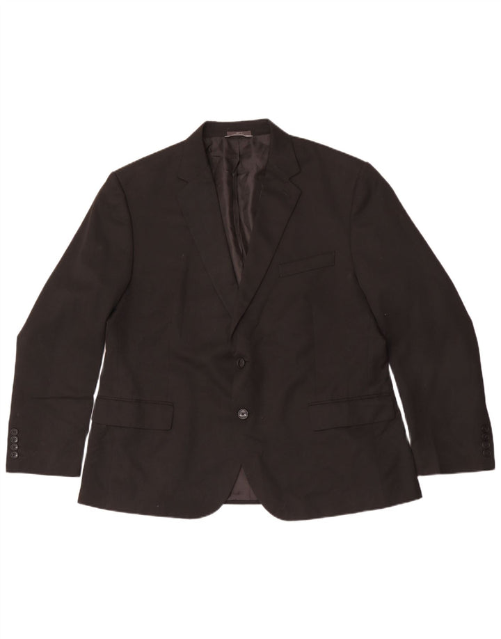 Мужской пиджак Marks & Spencer Regular на 2 пуговицах IT 56 3XL черный