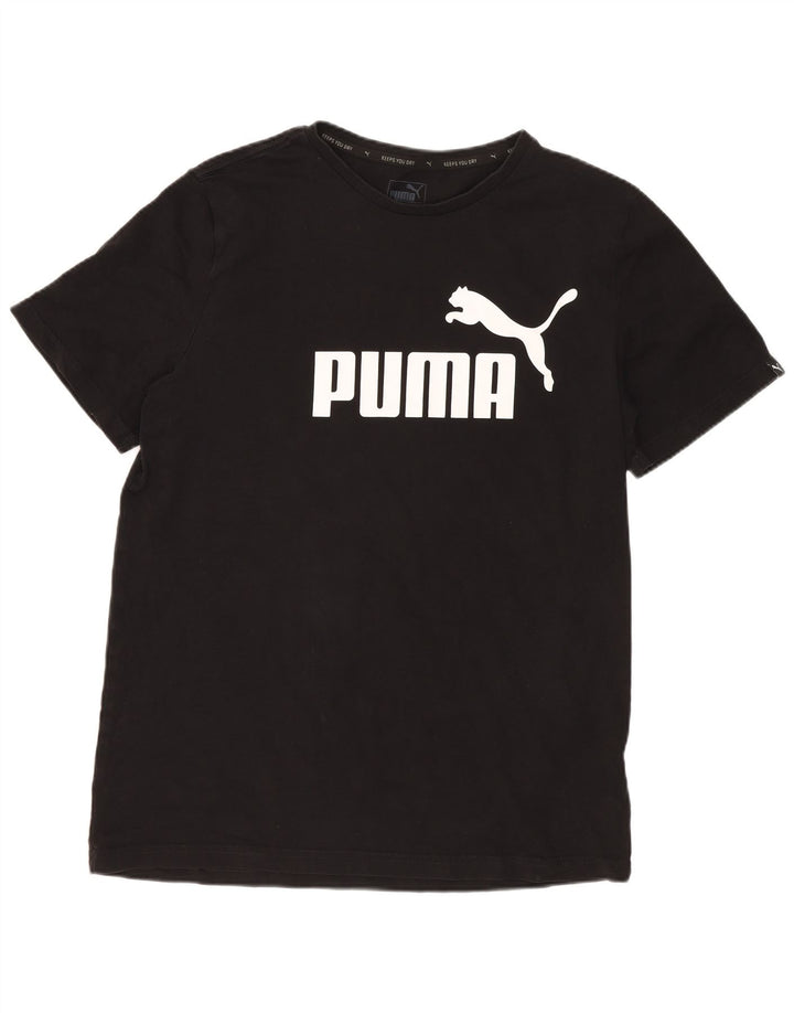 Футболка с рисунком Puma для мальчиков 15-16 лет, черная