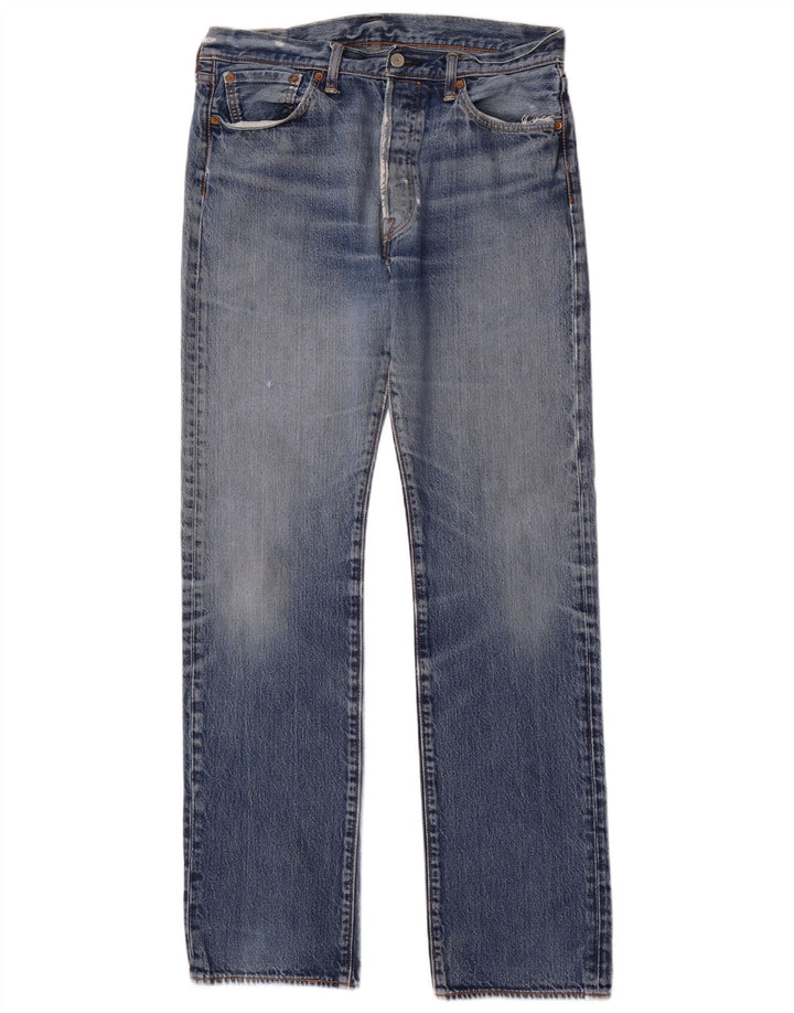 Мужские прямые джинсы LEVI'S 501 W34 L36 синие