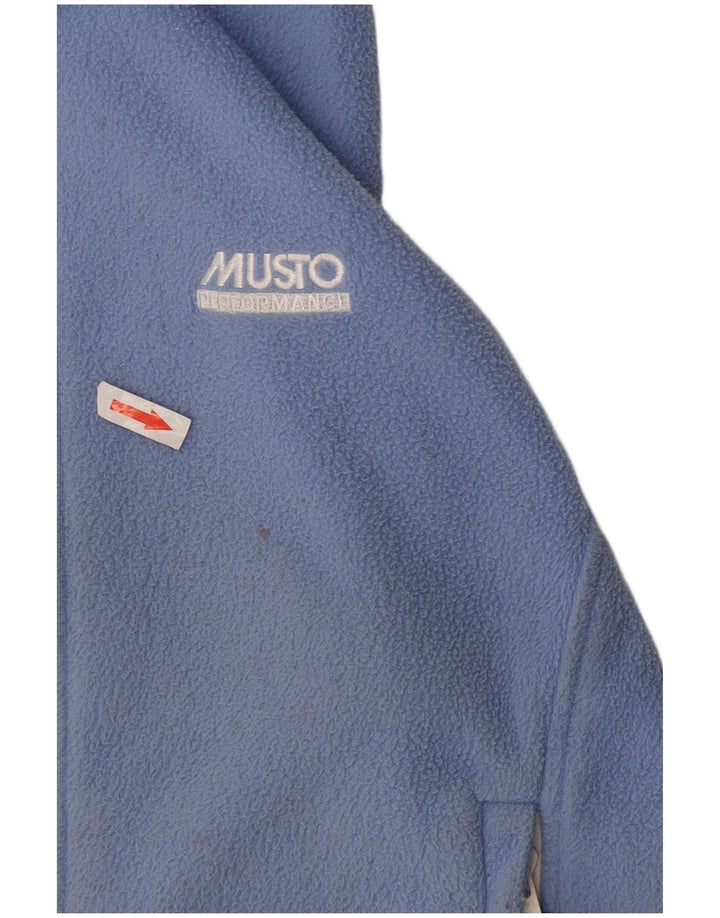 Флисовый жилет Musto для мальчиков 11–12 лет, средний синий, полиэстер с цветными блоками