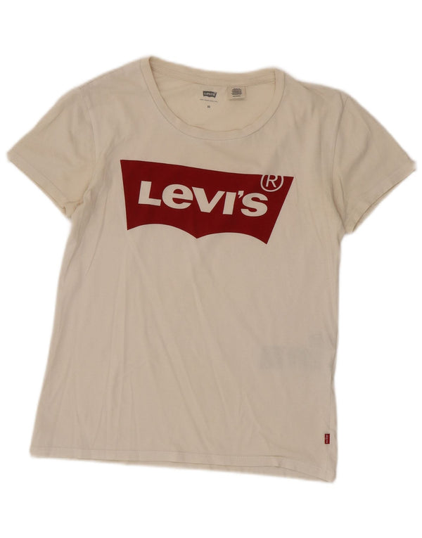 Женская футболка с рисунком Levi's Top UK 6 XS, белый хлопок