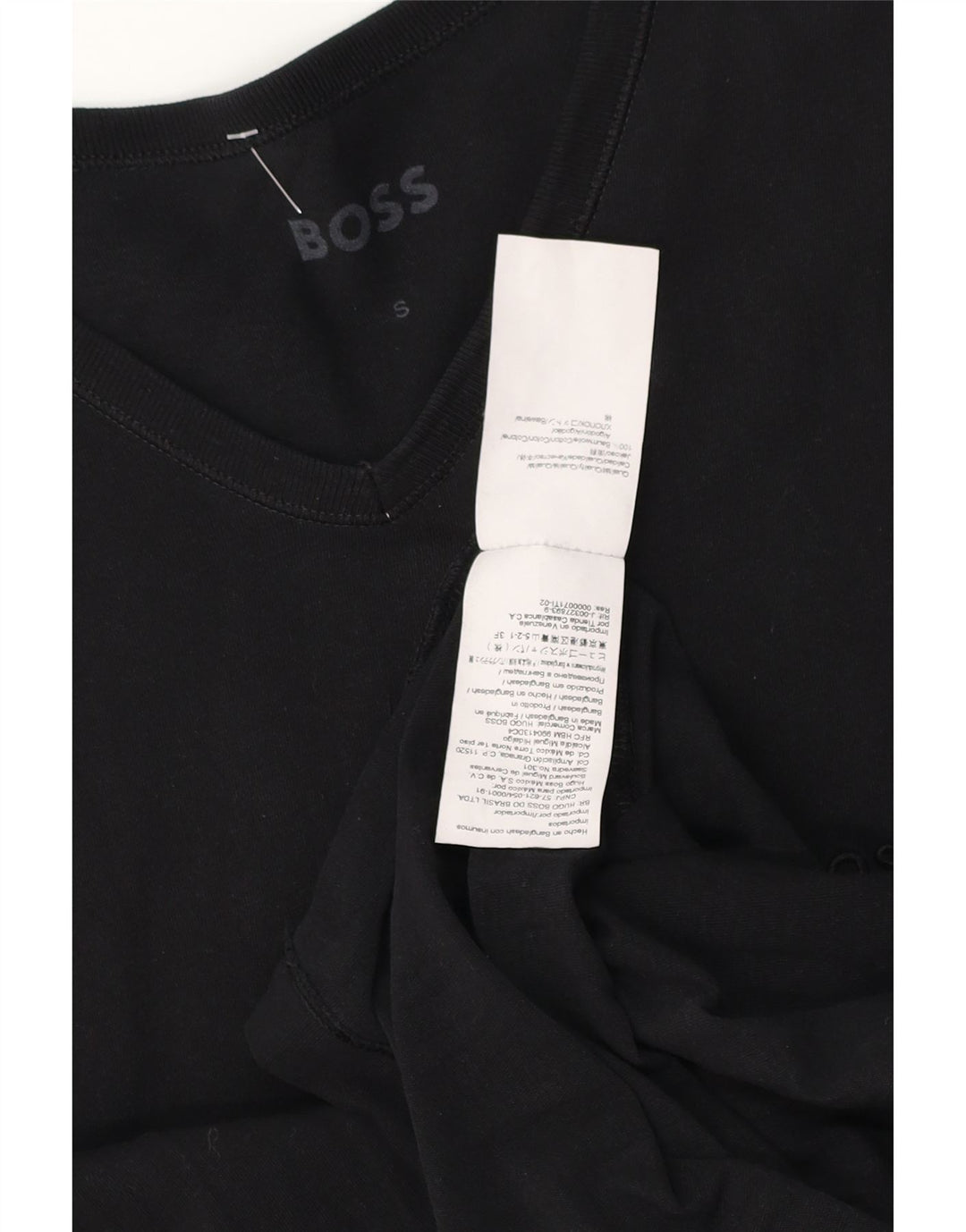 Мужская футболка Hugo Boss, маленький черный хлопок