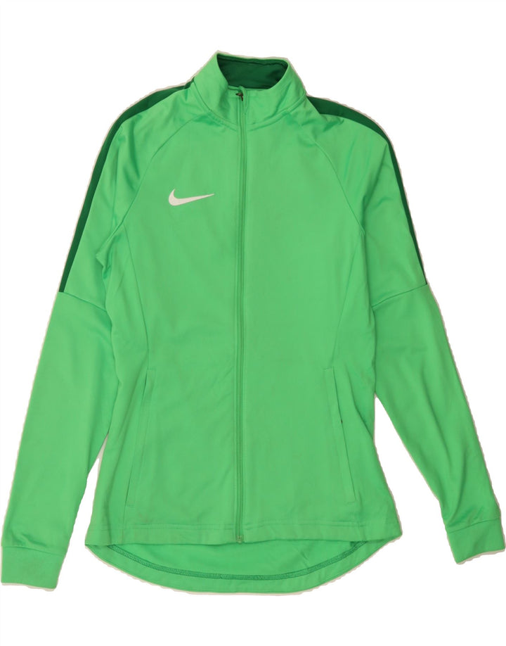 NIKE Womens Dri Fit Tracksuit Top Jacket UK 6 XS Green Polyester Vintage Nike and Second-Hand Nike from Messina Hembry 