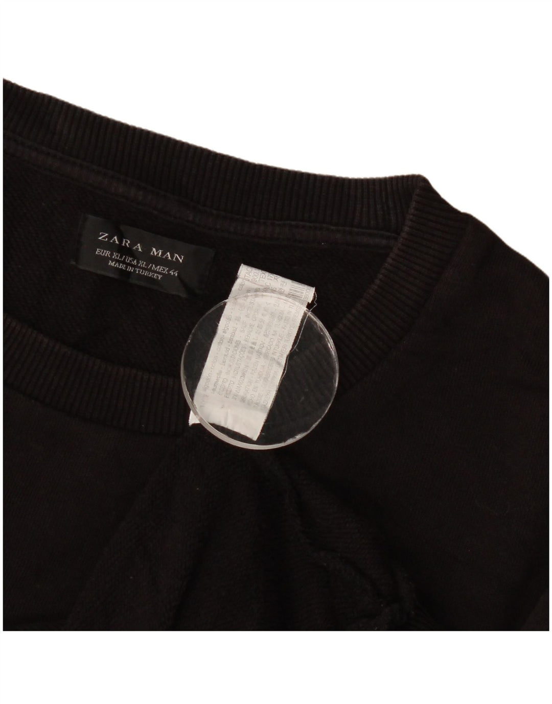 Мужской свитшот Zara XL, черный хлопок с геометрическим узором