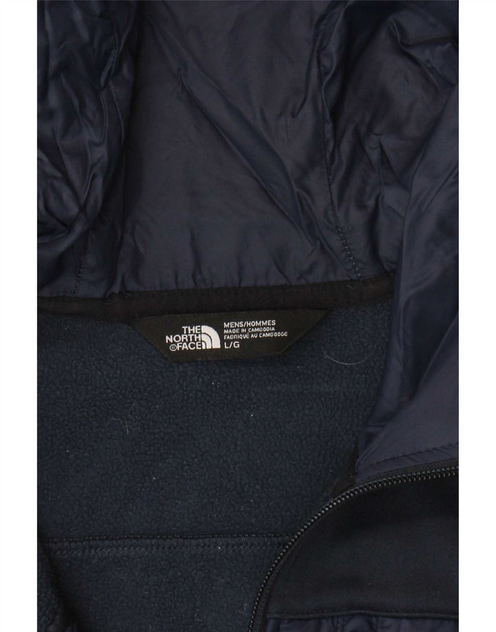 Мужской свитер с капюшоном на молнии The North Face, большой размер, темно-синий, полиэстер