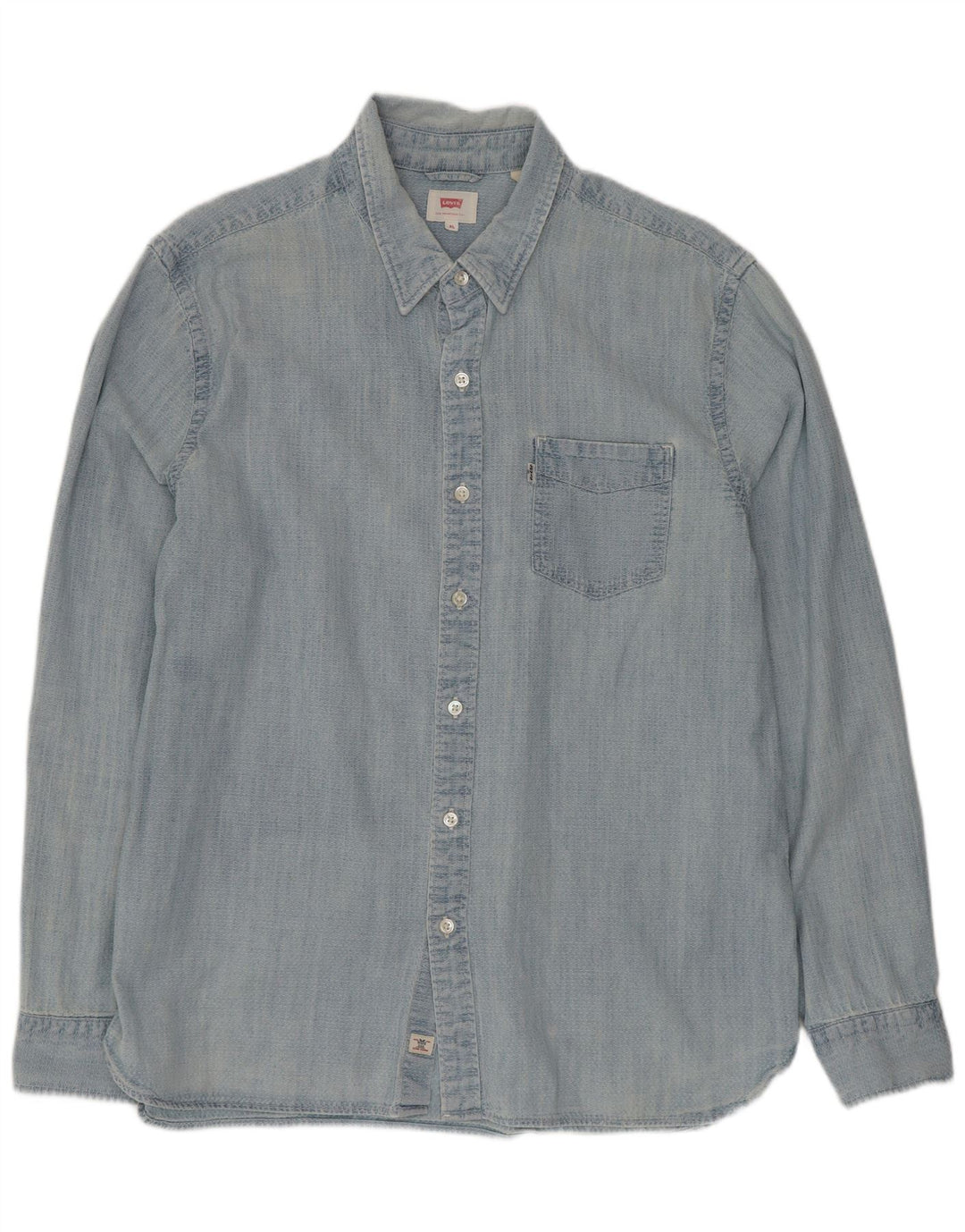 Мужская рубашка Levi's XL, синяя, хлопок