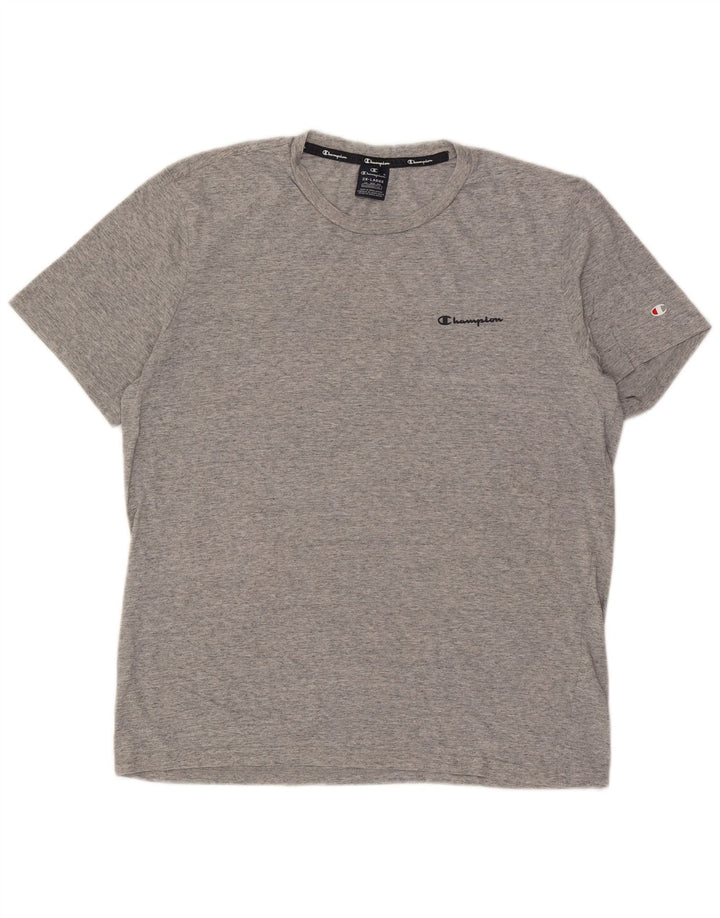 Мужская футболка Champion 2XL, серый хлопок с крапинками