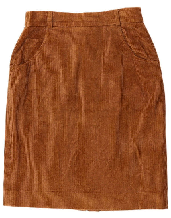 Женская вельветовая юбка Weekend Max Mara UK 12, средний W28, коричневый хлопок