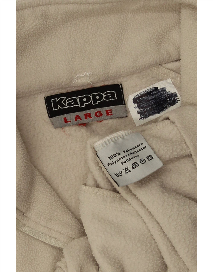 Мужская флисовая куртка Kappa UK 40, большая, бежевая, полиэстер