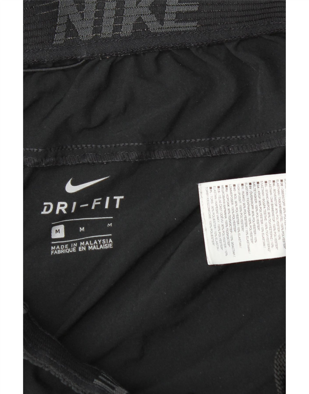 Мужские спортивные шорты Nike Dri Fit среднего размера, полиэстер с цветными блоками, средний черный