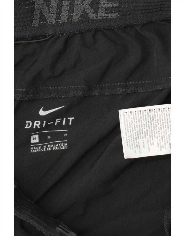 Мужские спортивные шорты Nike Dri Fit среднего размера, полиэстер с цветными блоками, средний черный