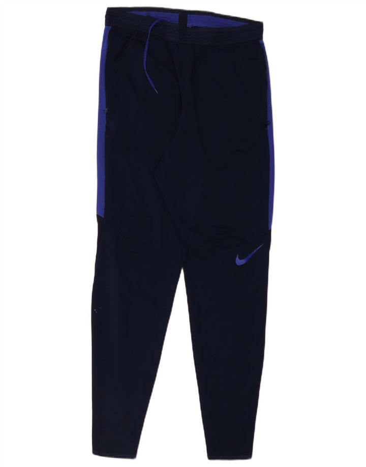 Мужские спортивные брюки Nike Dri Fit, маленькие темно-синие с цветными блоками