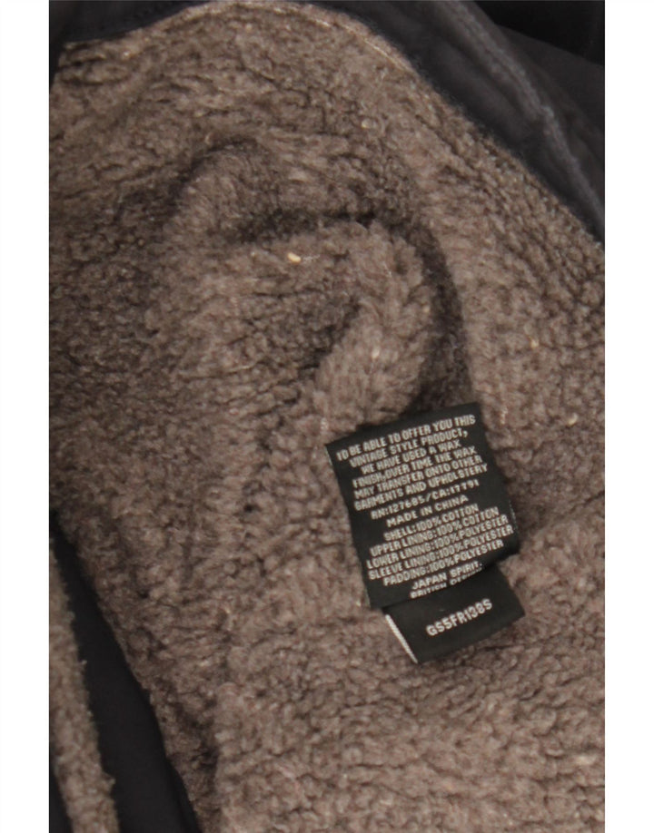 SUPERDRY Женская парка с капюшоном UK 16, большой темно-синий хлопок