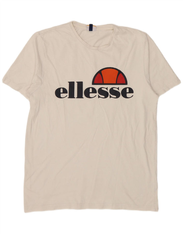 Мужская футболка с рисунком Ellesse, большая белая