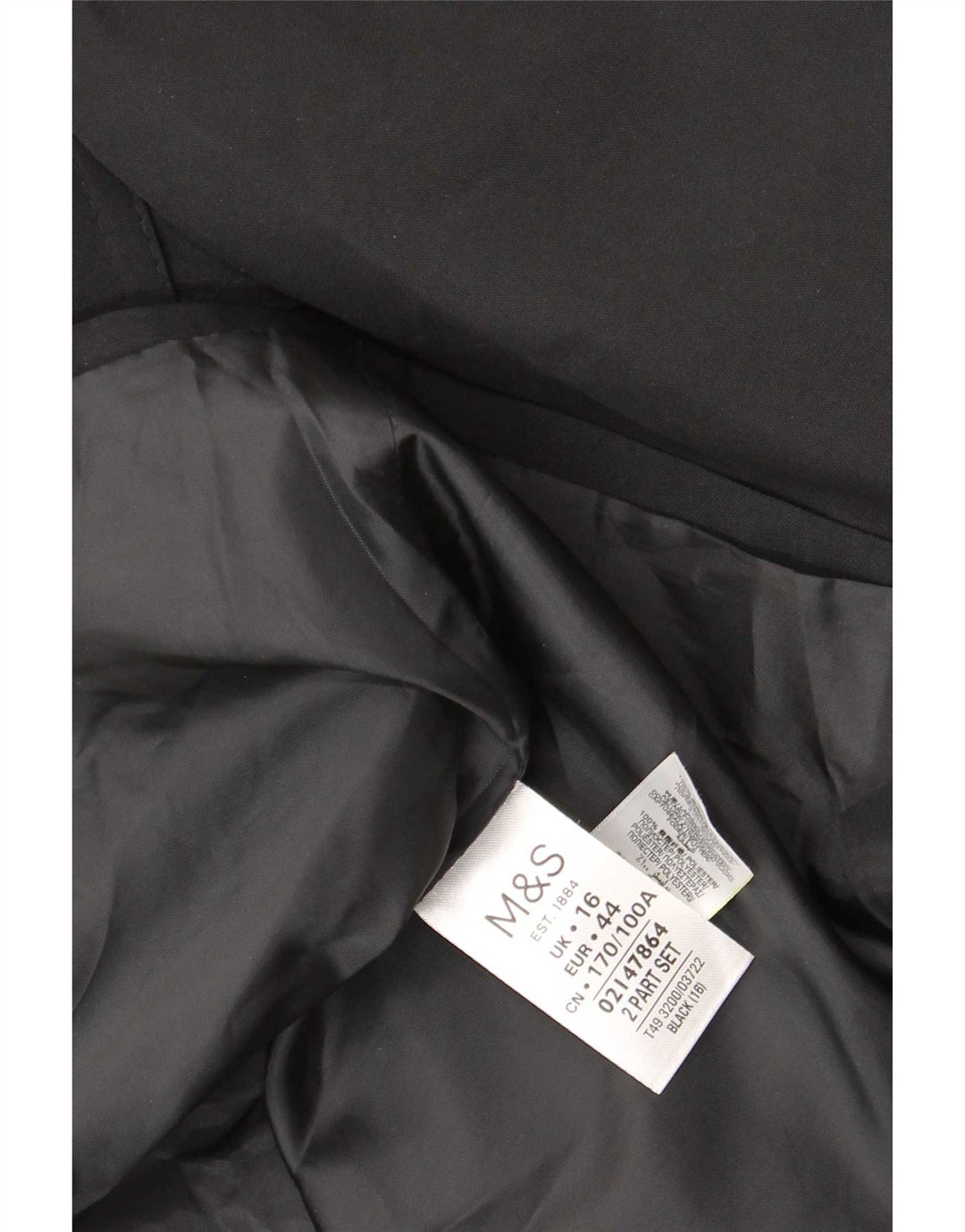 Женский тренч Marks & Spencer UK 16, большой черный полиэстер