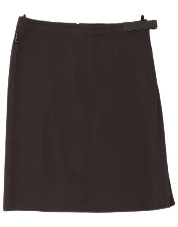 Женская прямая юбка Armani UK 14, большая W32, серый полиэстер