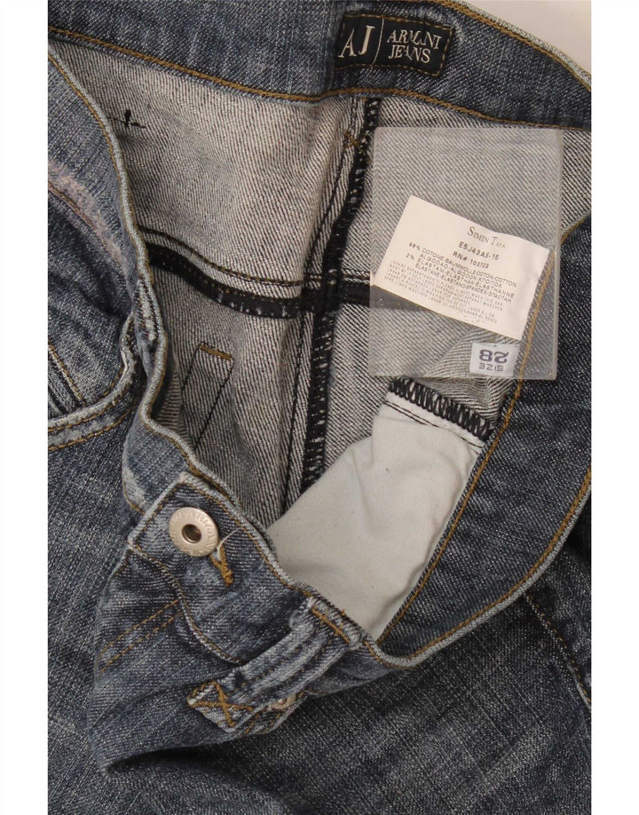 Женские капри Armani W28 L22 синие, хлопок