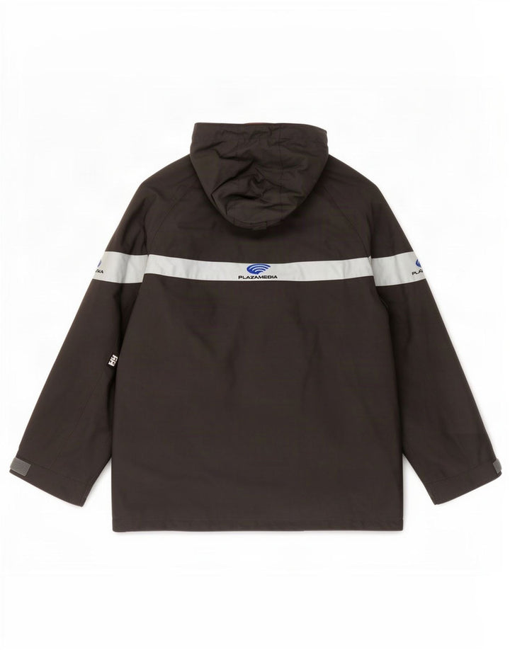 Мужская ветровка с капюшоном Helly Hansen UK 38, средний серый цвет с цветными блоками