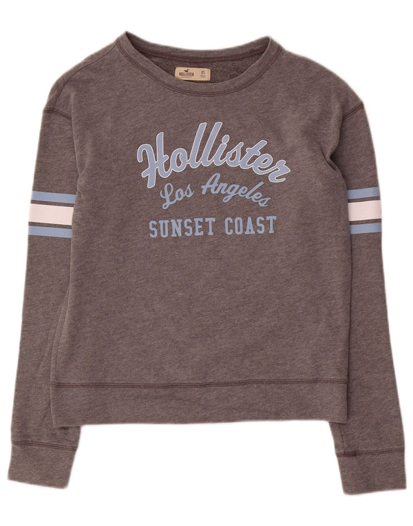 Женский свитер с рисунком Hollister UK 6 XS Серый с цветными блоками