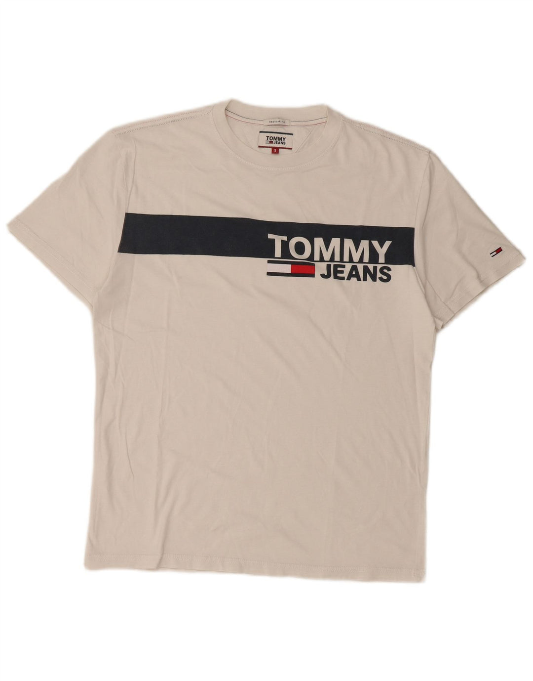 TOMMY HILFIGER Мужская футболка с рисунком, маленький белый цветной блок