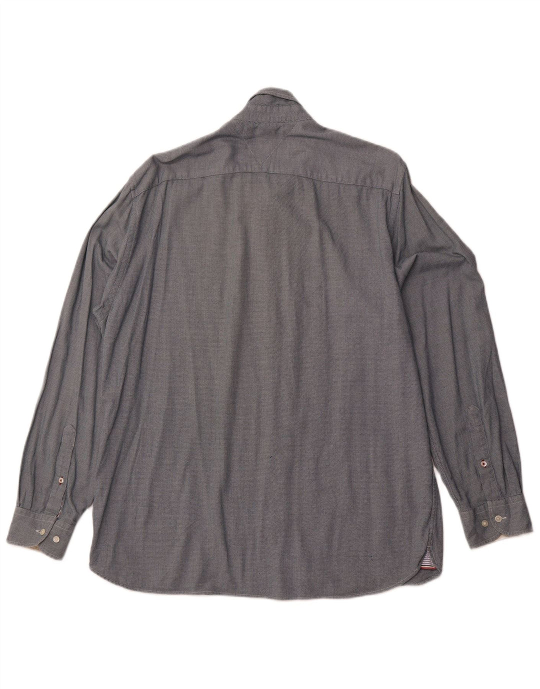 TOMMY HILFIGER Мужская рубашка стандартного кроя XL, хлопковая серая пятнистая ткань