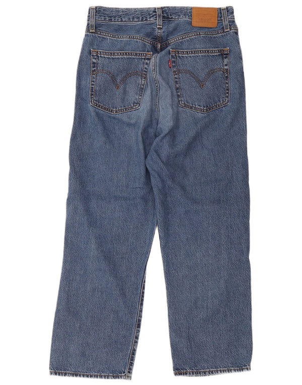 Женские прямые джинсы Levi's Ribcage с высокой талией W30 L27, синий хлопок