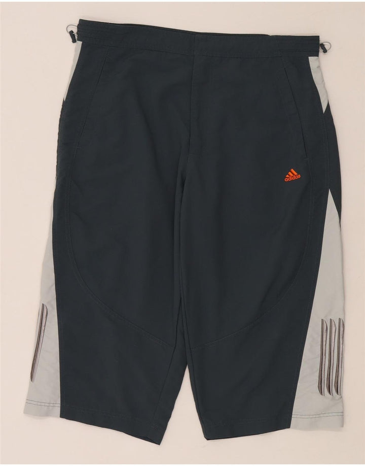 Мужские спортивные шорты-бермуды Adidas, синие, полиамид с цветными блоками