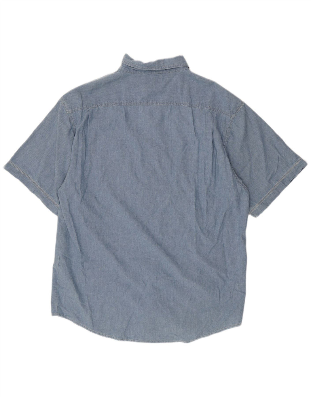 WRANGLER Mens Short Sleeve Shirt XL Blue Cotton