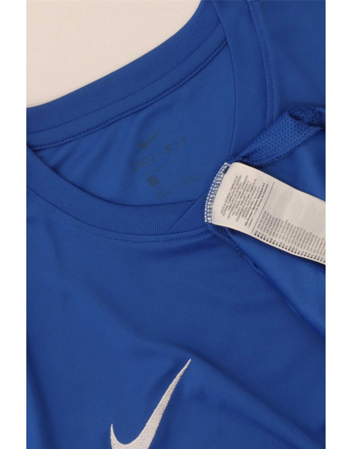Мужская футболка Nike Dri Fit, средний синий полиэстер