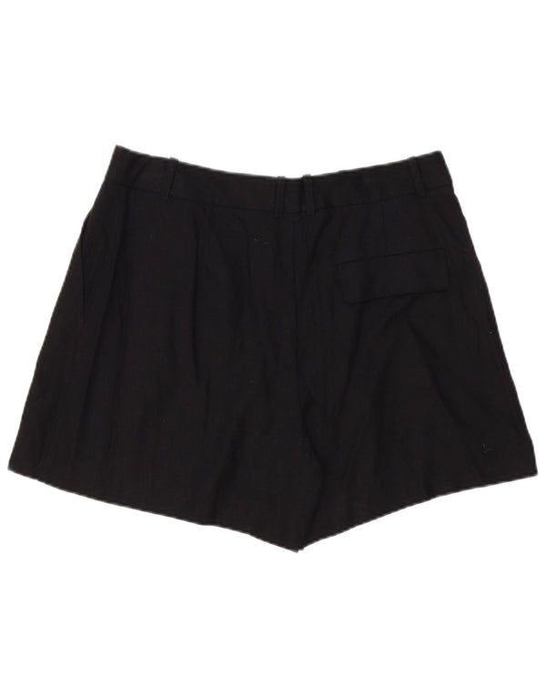 Женские шорты чинос Zara, большие, черные, льняные, W32
