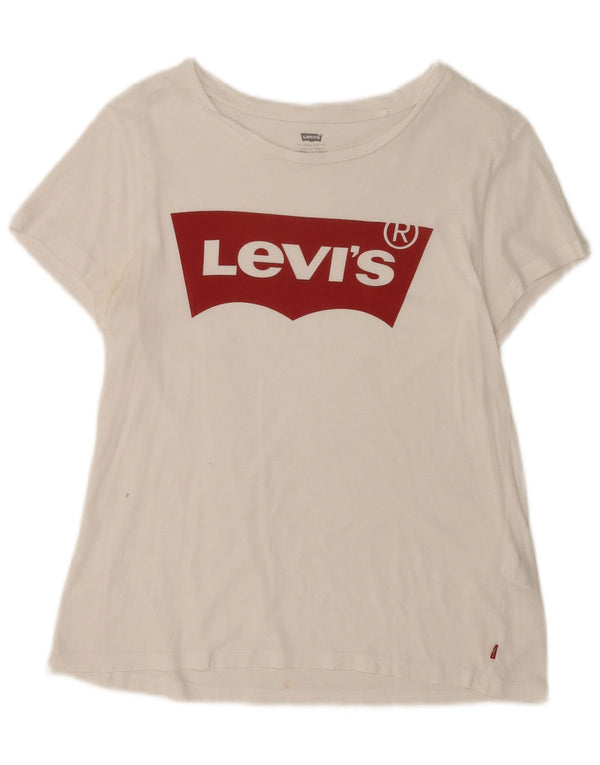 Женская футболка с рисунком Levi's Top UK 12, средний белый