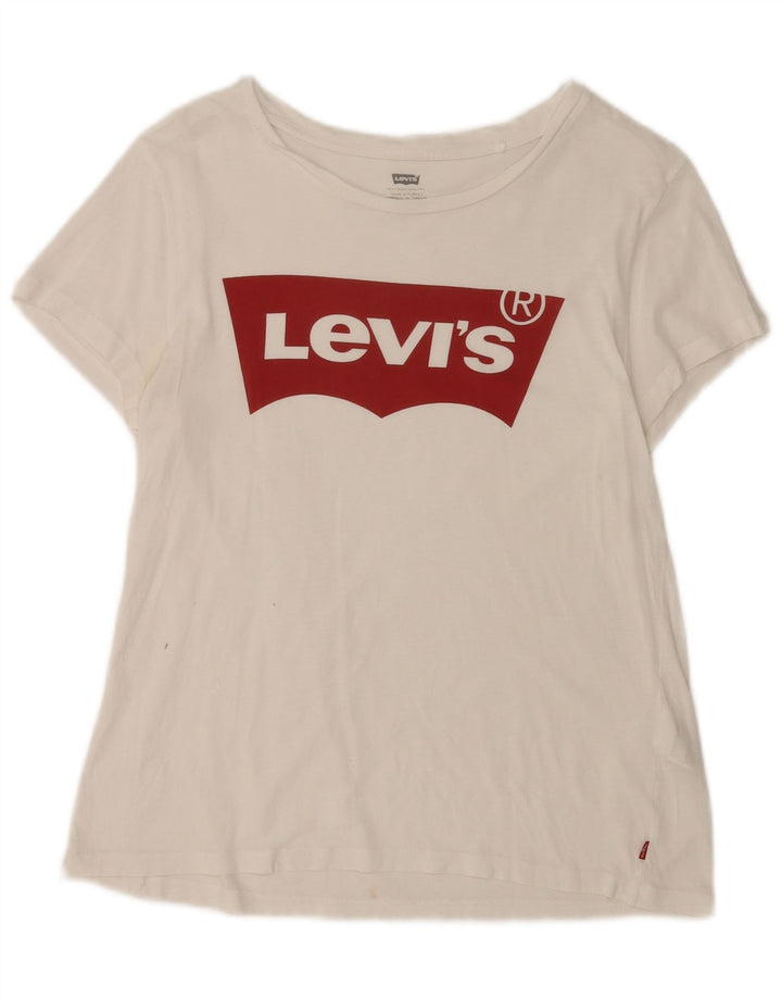 Женская футболка с рисунком Levi's Top UK 12, средний белый