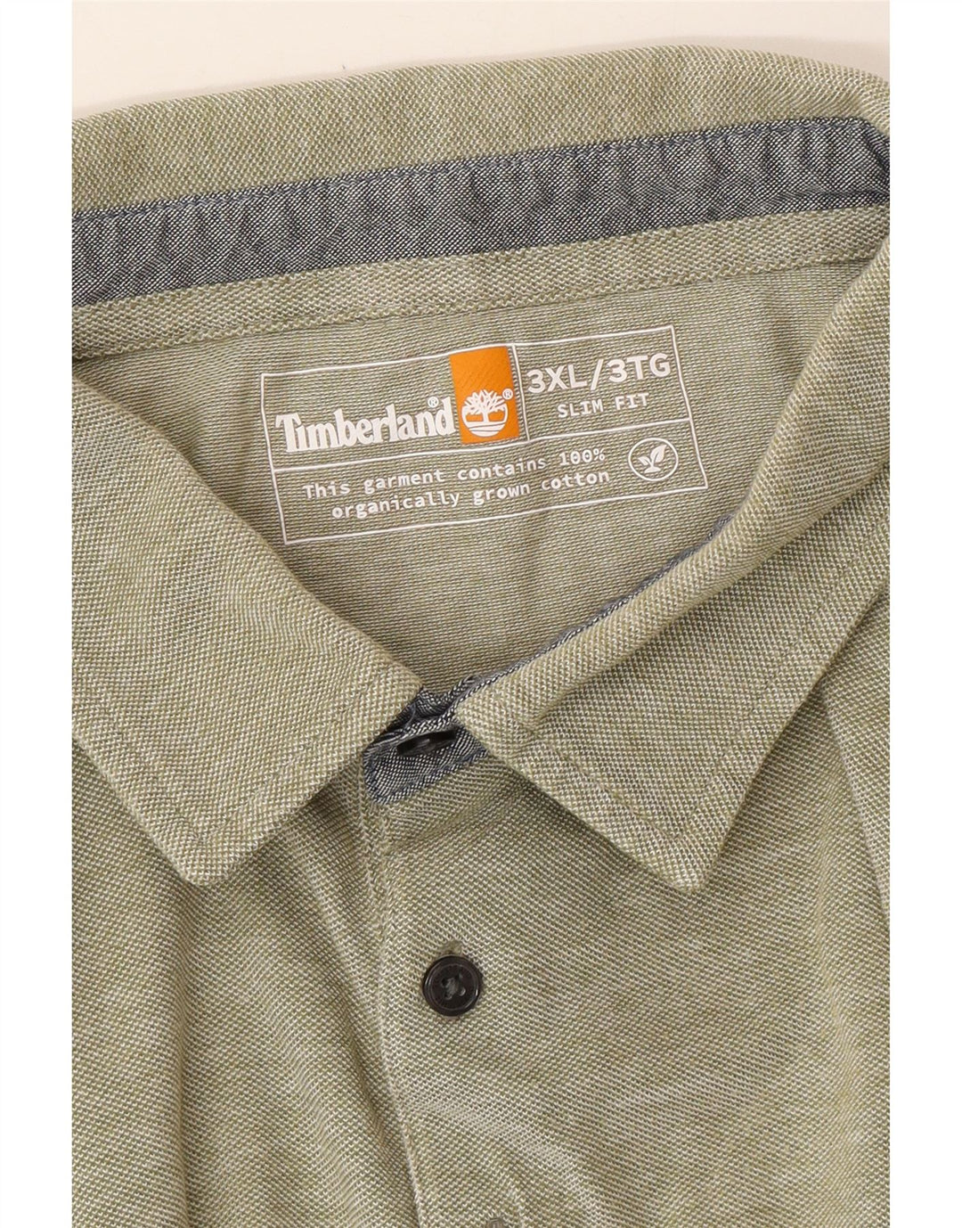 TIMBERLAND Мужская рубашка-поло приталенного кроя 3XL, зеленый хлопок