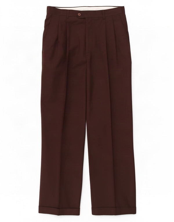 Мужские костюмные брюки Pierre Cardin W34 L29 коричневые шерстяные