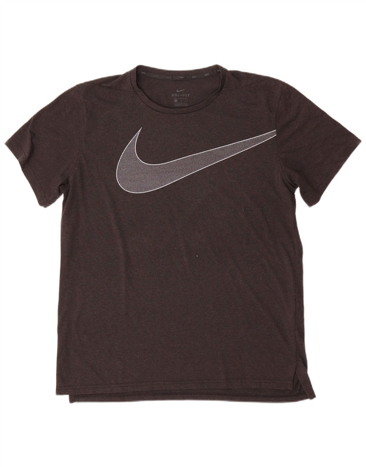 Мужская футболка Nike Dri Fit с графическим рисунком, большой серый полиэстер