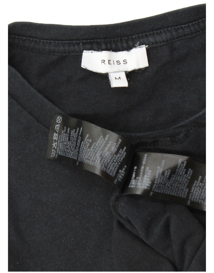Мужская футболка Reiss Top Medium Black Cotton