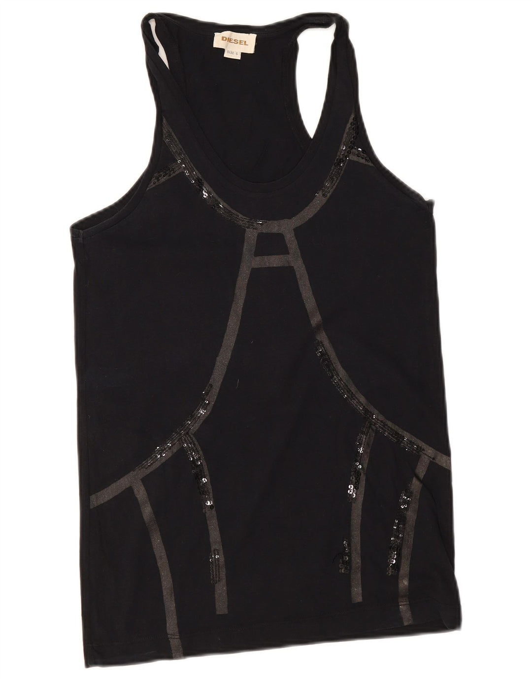 Женский жилет Diesel Top UK 10, маленький черный