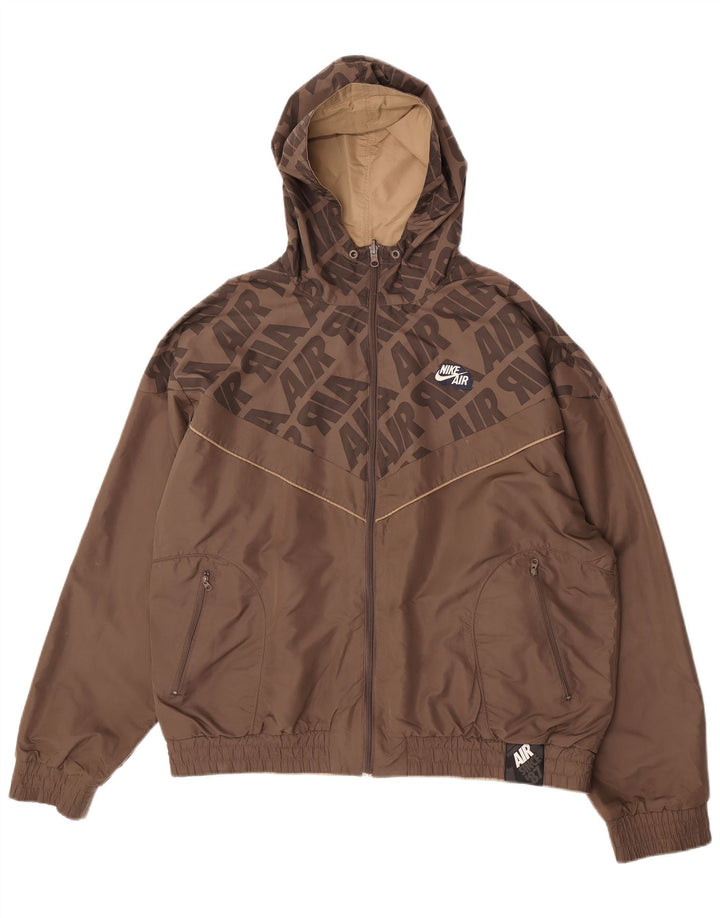 Мужская двусторонняя куртка с капюшоном Nike UK 45/47 XL, коричневый полиэстер