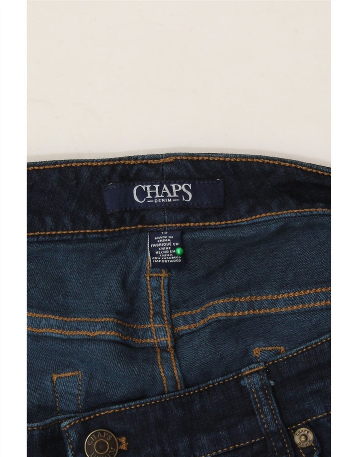 CHAPS Womens Straight Jeans US 12 Large W34 L32 Navy Blue Vintage Chaps and Second-Hand Chaps from Messina Hembry 