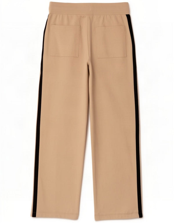 Marks & Spencer Womens Tracksuit Trousers UK 12 Medium Beige Colourblock