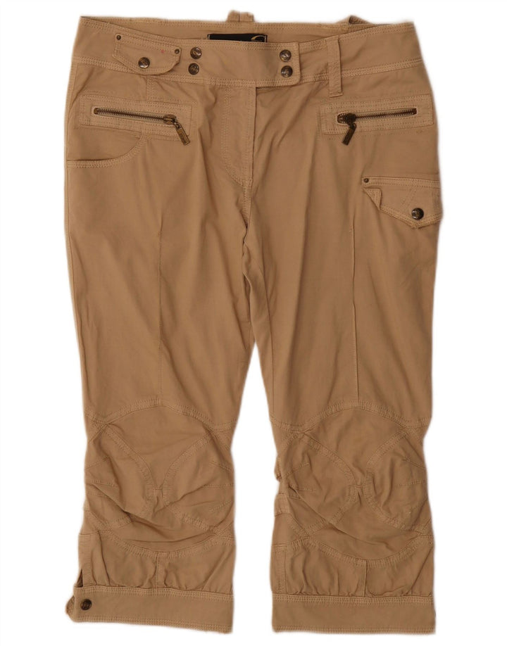 JUST CAVALLI Женские брюки-капри IT 44 Medium W30 Бежевый хлопок