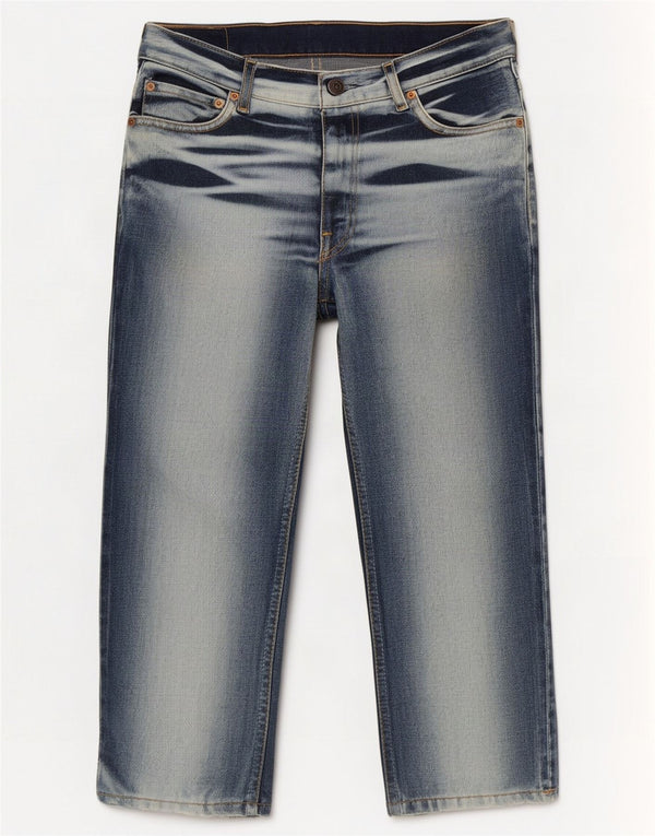 Мужские джинсы-капри Levi's 661 W32 L22 темно-синие с цветными блоками