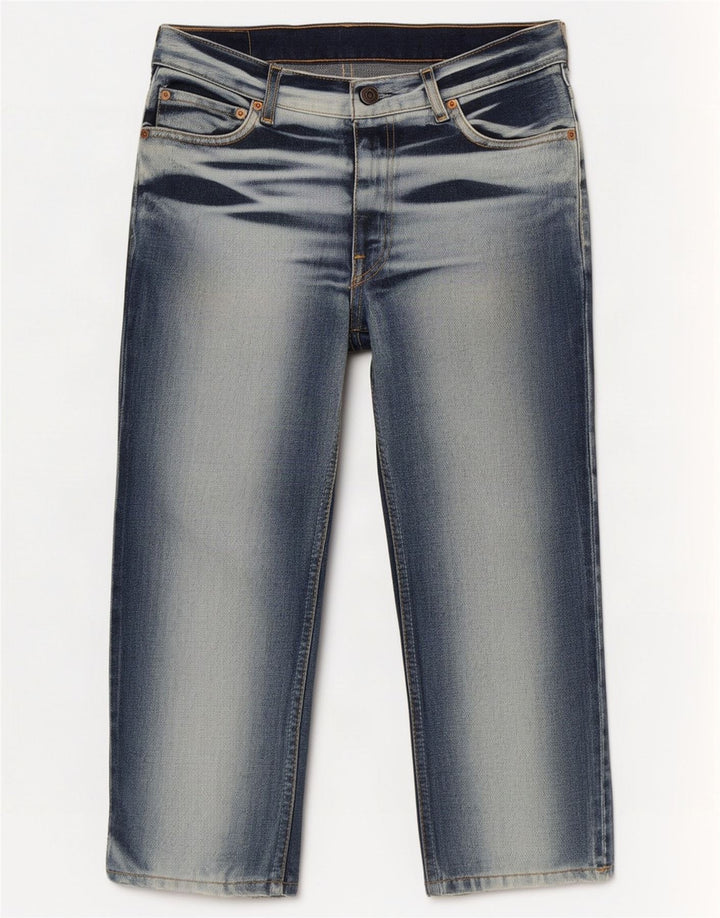 Мужские джинсы-капри Levi's 661 W32 L22 темно-синие с цветными блоками