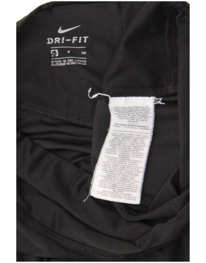 Женские леггинсы с рисунком Nike Dri Fit UK 8, маленькие черные, полиэстер