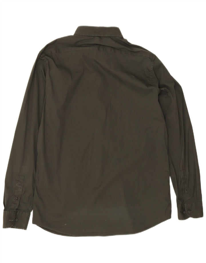 Мужская рубашка Massimo Dutti, большой зеленый хлопок