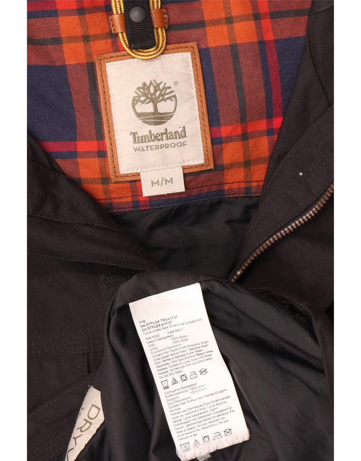 Мужская ветровка с капюшоном Timberland UK 38, средний черный нейлон