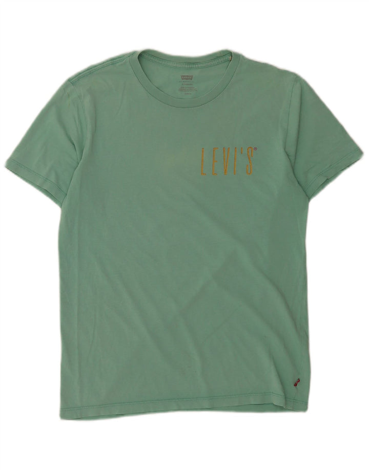 Мужская футболка с рисунком Levi's, маленький зеленый цвет