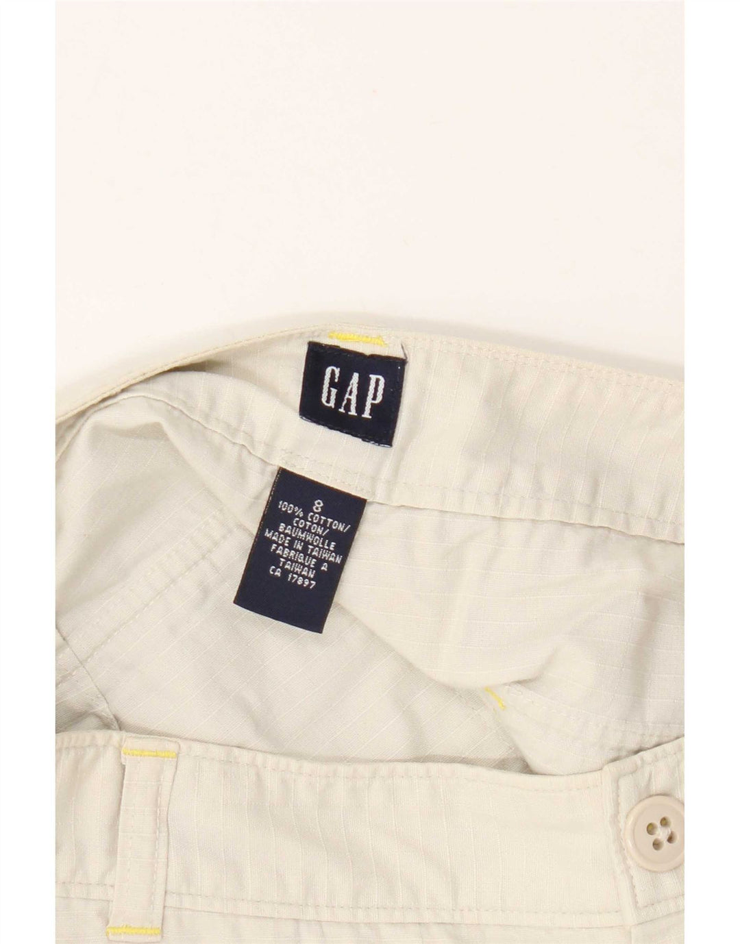 Женские шорты чинос Gap US 8, средние W28, хлопковые бежевые в клетку